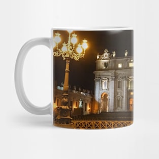 The Vatican at Night: A Glowing Mosaic of History and Beauty Mug